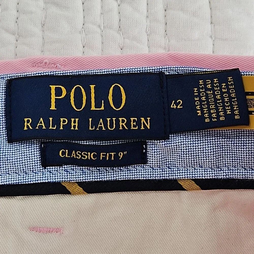 Polo Ralph Lauren Shorts Men's 42 Pink Stretch Straight Fit Pony‎ NEW 9
